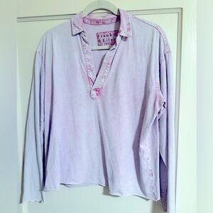 Frank & Eileen Patrick Popover Henley Shirt in brushed pink